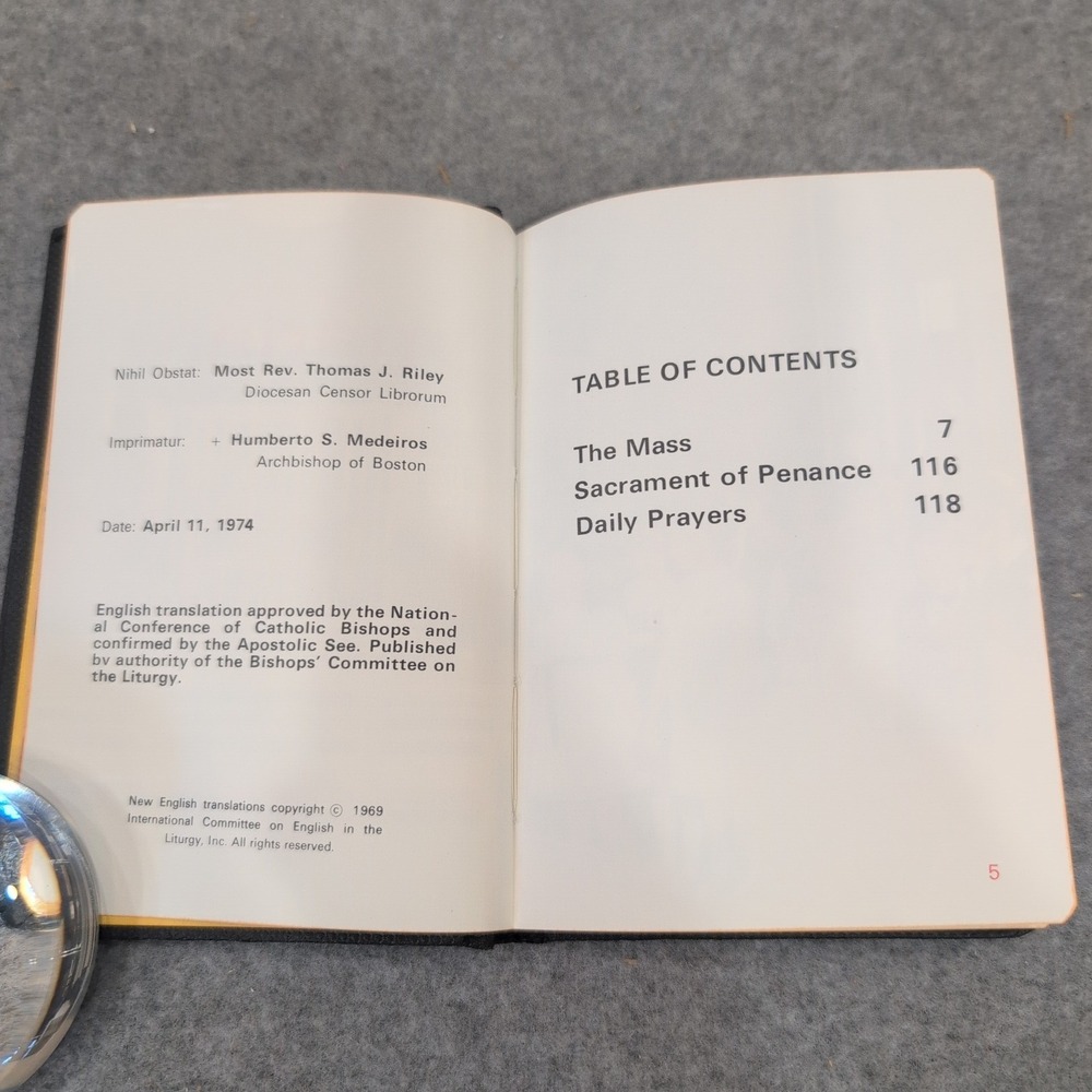 Marian Childrens Mass Book Regina Press Sister Mary Theola Black Hardcover 1974 - Picture 6 of 6